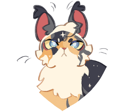 Flat Color Cat Bust