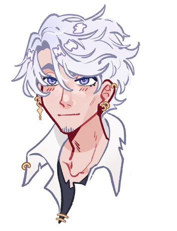 Flat Color Human Bust