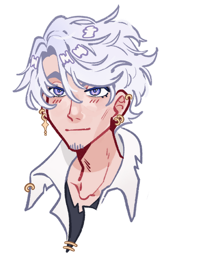 Flat Color Human Bust